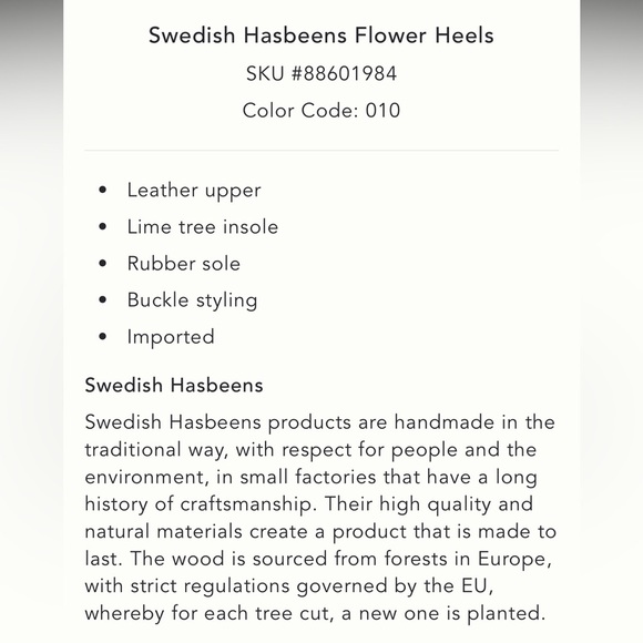 Anthropologie | Swedish Hasbeens White Flower Leather Clog Sandal Size 39 - Picture 13 of 15